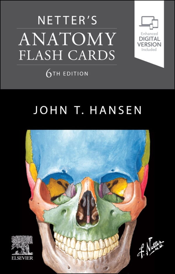 Elsevier Netter's Anatomy Flash Cards with Enhanced eBook, Multicolor, 300 Pieces