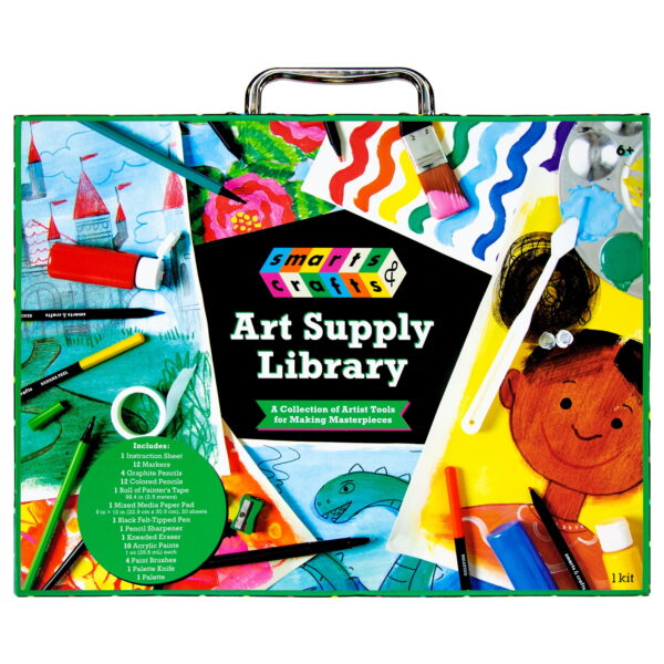 Smarts & Crafts Art Supply Library, 49 Pieces, Unisex, Kids & Teens