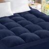 Extra Thick Queen Mattress Topper, Pillow top Mattress Pad for Deep Sleep, White