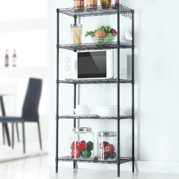 Wire Shelving 5 Tier Metal Storage Rack Shelf 5 Shelf Shelves Unit Kitchen