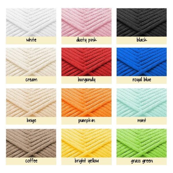 Soft Yarn for Crocheting, Crochet & Knitting Yarn, Beginner Yarn with Easy-to-See Stitches, 1200 Yards Cotton-Nylon Blend Tshirt Yarn for Crocheting, Worsted Weight Yarn 4