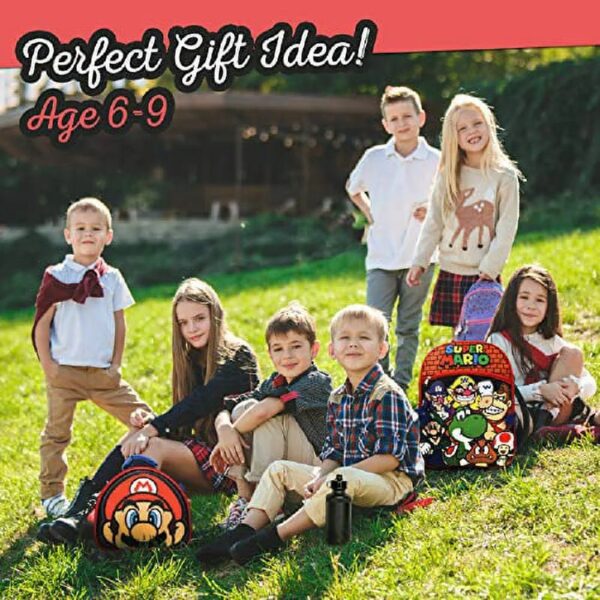 Nintendo Super Mario Bros. 4-Piece Backpack Set for Boys & Girls, Kids 16