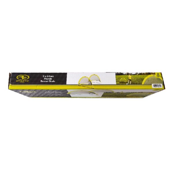 Athletic Works 3X2ft 2 Pack Pop-up Soccer Nets with Carry Bag, Yellow and Black