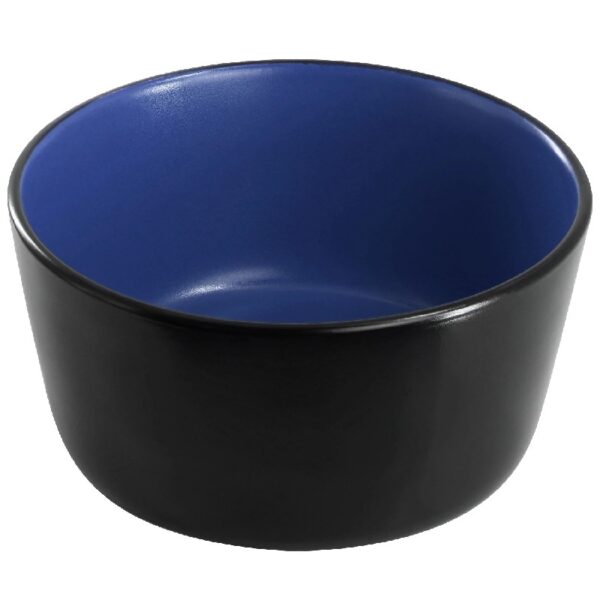 16 Piece Stoneware Dinnerware Set in Two Tone Black & Blue