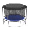 Trampoline With Integrated Shade Cover - Durable TPE Jump Mat And Safety Enclosure Net, Weather-Resistant Frame For All-Season Fun