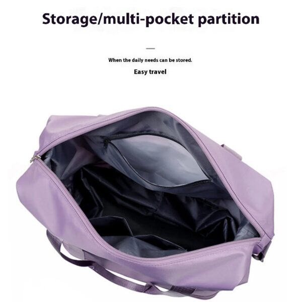 Expandable Luggage Bag With 360° Wheels Extra Large Capacity Wet/Dry Separation Ideal For Business Trips Gym Students And Travel