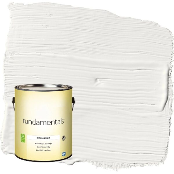 Fundamentals Commercial White / White Semi-Gloss Interior Paint, 1 Gallon