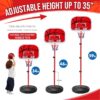 Basketball Hoop, Basketball Hoop Indoor Adjustable Height 2.8-5 FT - Toddler Basketball Hoop - Basketball Goals Indoor Outdoor Play