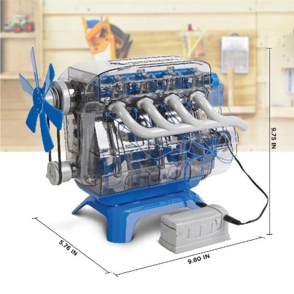 Discovery™ #Mindblown Model Engine Kit, with Moving Motor Parts And LED Lights