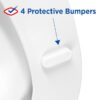 Antimicrobial Elongated Wood Toilet Seat with Easy-off Hinges