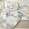 Soft, Breathable & Skin-Friendly Latex Pad with 2 Pillowcases, 150x200cm/59.1x78.7in Summer Cooling Mattress Topper