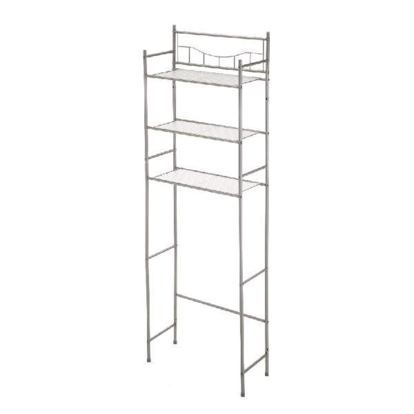 3-Shelf over the Toilet Steel Wall Mount Storage Shelf Unit, Black, Holds up to 30 lb Capacity