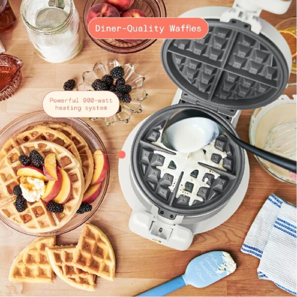 Rotating Belgian Waffle Maker, White Icing by Drew Barrymore