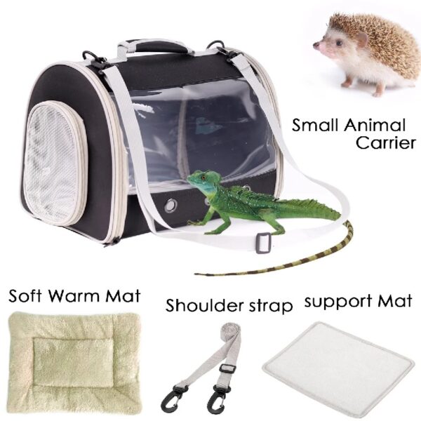 Bearded Dragon Travel Carrier Backpack,Lizard Backpack Carrier,Space Capsule Clear Bubble Window Astronaut Reptile Carrier Backpack for Guinea Pig,Sugar Glider,Bunny