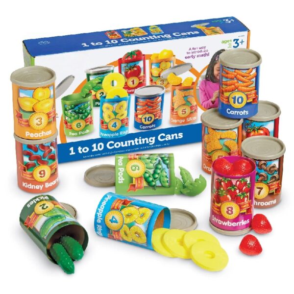 Learning Resources 1-10 Counting Cans Set, Preschool Toys, Ages 3+