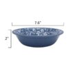 12-Piece Daisy Bamboo Melamine Dinnerware Set, Blue