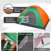 All Season Single Person Oxford Fabric Instant Tent, Orange & Green