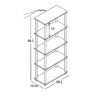 No Tools 5-Shelf Storage Bookcase, White