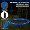 40” Tree Swing with LED Lights for Kids Adults, Indoor Outdoor Flying Saucer Swing with Adjustable Multi-Strand Hanging Ropes for Tree, Backyard, Playground ,Colorful