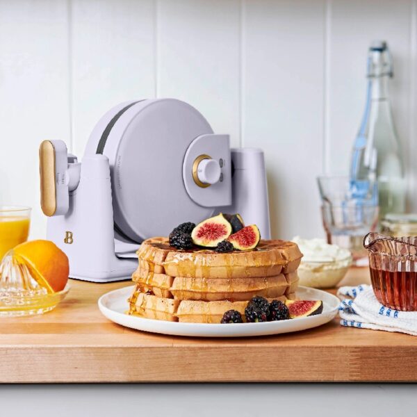 Rotating Belgian Waffle Maker, White Icing by Drew Barrymore