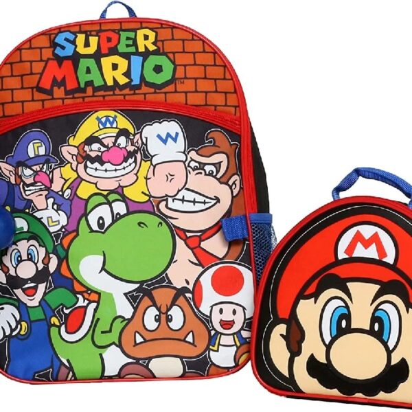 Nintendo Super Mario Bros. 4-Piece Backpack Set for Boys & Girls, Kids 16