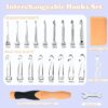 Yarniss Crochet Hooks Set with Digital Counter, 17 Sizes Light Up Crochet Hooks 2.5mm-14.0mm