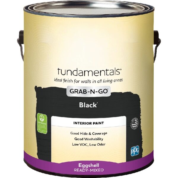 Fundamentals Grab-N-Go Black Eggshell Interior Paint, 1 Gallon