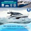 3/8'' x 15' Premium Dock Lines for Boats & PWCs (2PK) | Hi-Performance Mooring Rope Made From Marine-Grade Double Braided Nylon to Resist Sun and Saltwater | 12” Spliced Eyelet + Storage Bag