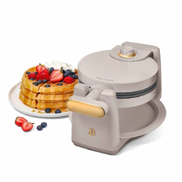 Rotating Belgian Waffle Maker, White Icing by Drew Barrymore