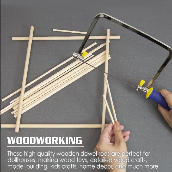 BAZIC Wooden Dowel Rods Wood Sticks, 3/16
