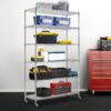 Wire Shelving Cart Unit 3 Shelves Shelf Rack Layer Tier,Black