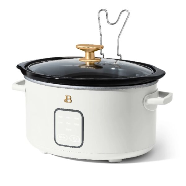 4Qt Slow Cooker with Touch-Activated Display, White Icing by Drew Barrymore