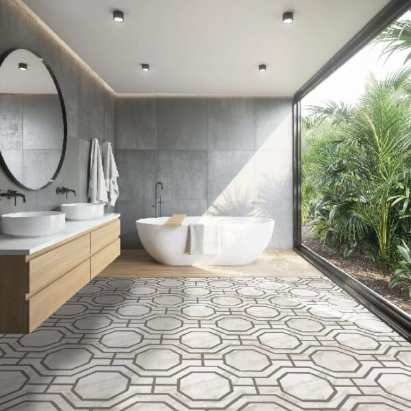 Retro Self Adhesive Vinyl Floor Tile - 20 Tiles/20 Sq. ft., 12 x 12, Slate Flooring Materials