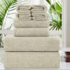 4 Pack Large Bath Towel Set 600 GSM Ultra Soft Oversized White Towel Set 35