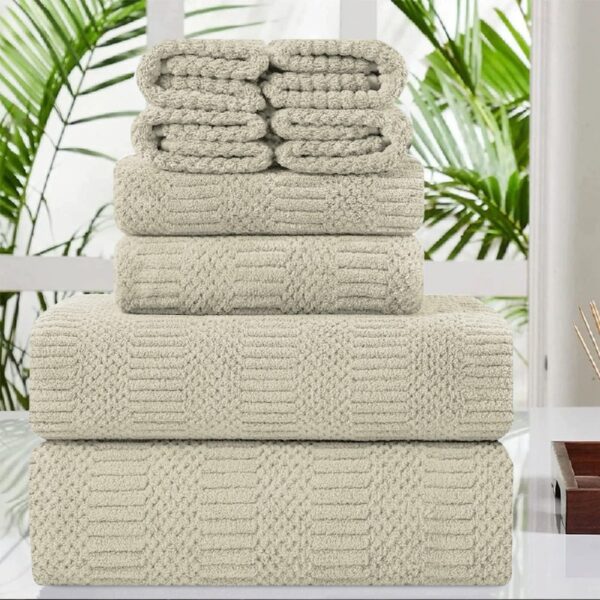 4 Pack Large Bath Towel Set 600 GSM Ultra Soft Oversized White Towel Set 35
