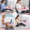 Livhil Large Lap Desk for Bed | Laptop Table, Portable Lap Desk, Home Office Room Laptop Desk for Bed Table Floor Table, Floor Desk for Adults (Black)