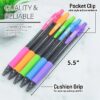 BAZIC Optima 5-Color Oil Gel Fuse Tech Ink Retractable Pen, 0.7 mm, (5/Pack), 12-Pack