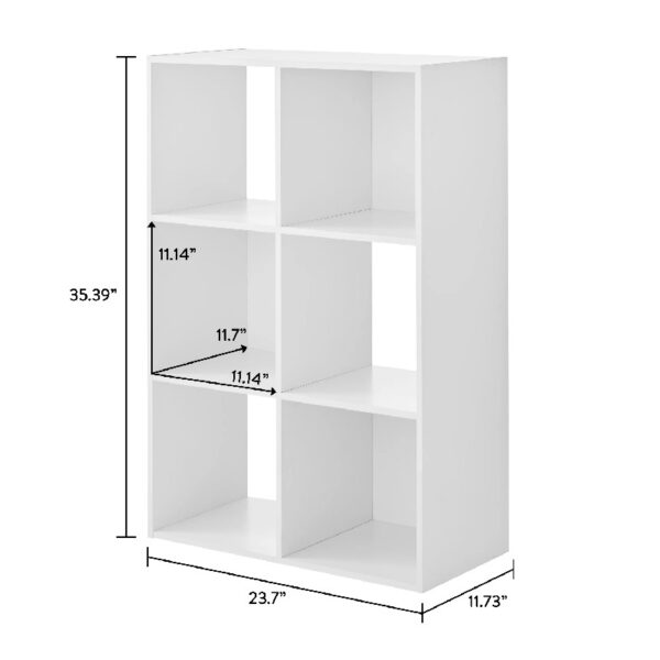 6 Cube Storage Organizer, White