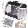 Bearded Dragon Travel Carrier Backpack,Lizard Backpack Carrier,Space Capsule Clear Bubble Window Astronaut Reptile Carrier Backpack for Guinea Pig,Sugar Glider,Bunny