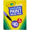 Crayola® No-Drip Paint Brush Pens, Assorted Colors, Pack of 40