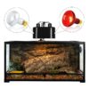 ECOSUB Dual Reptile Light Fixture Combo Pack, With 100W UVA Daylight and Infrared Heating Lamp
