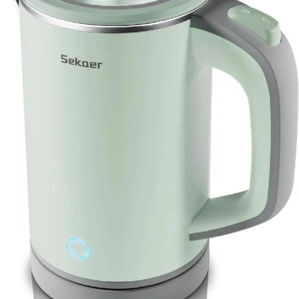 Travel Electric Tea Kettle with Auto Shut-Off & Boil Dry Protection, 304 Stainless Steel Mini Portable Water Boiler, 0.8 L Fast Heating Coffee Kettle, Perfect Holiday Gifts Black