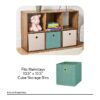 6 Cube Storage Organizer, White