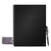 Rocketbook Fusion Smart Reusable Spiral Notebook, Black, Letter Size Eco-Friendly Notebook (8.5