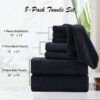 4 Pack Large Bath Towel Set 600 GSM Ultra Soft Oversized White Towel Set 35
