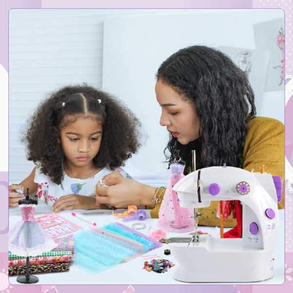 Tianhe DIY Designer Sewing Kit for Kids with Mannequins, 240 Pieces