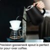 Precise Pour 0.8L Electric Gooseneck Kettle with Automatic Shut-Off – Black