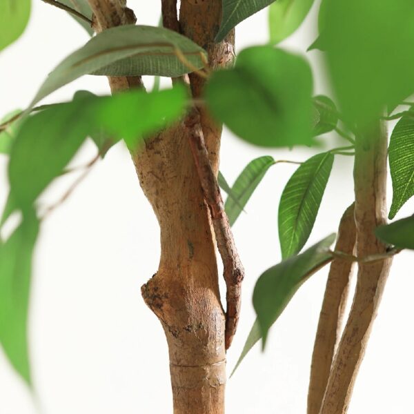 DR.Planzen 5 feet Artificial Ficus Tree, Tall Lifelike Greenery with Natural Wood Trunk for Living Room, office floor and corner decor