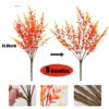 RECUTMS 20 Bundles Outdoor Artificial Plant UV Resistant Fake Plants, Faux Plastic Greenery for Indoor Outside Hanging Plants Garden Porch Window(White)