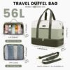 Travel Duffel Bag for Women, Large Weekender Overnight Bag, Carry-on Gym Bag with Separate Shoes Compartment, Mom Hospital Bags for Labor and Delivery with 2 Packing Cubes
